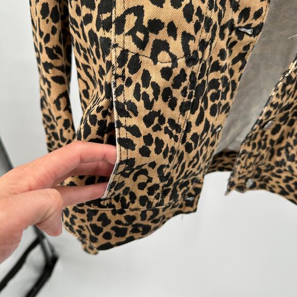 TOPSHOP Moto Animal Print Cropped Jacket // 10 - Picture 6 of 9